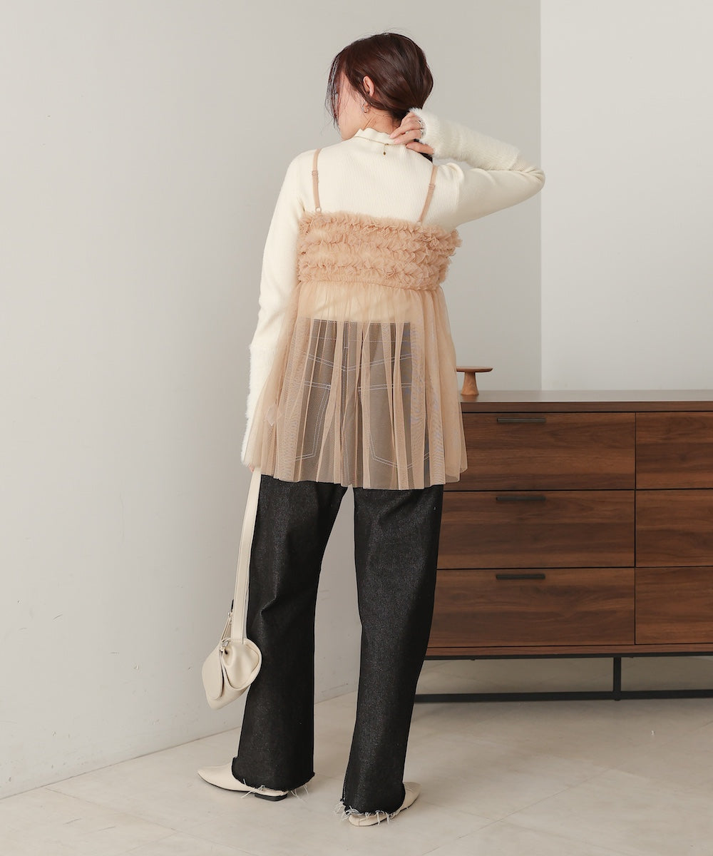 フリルチュールキャミビスチェ