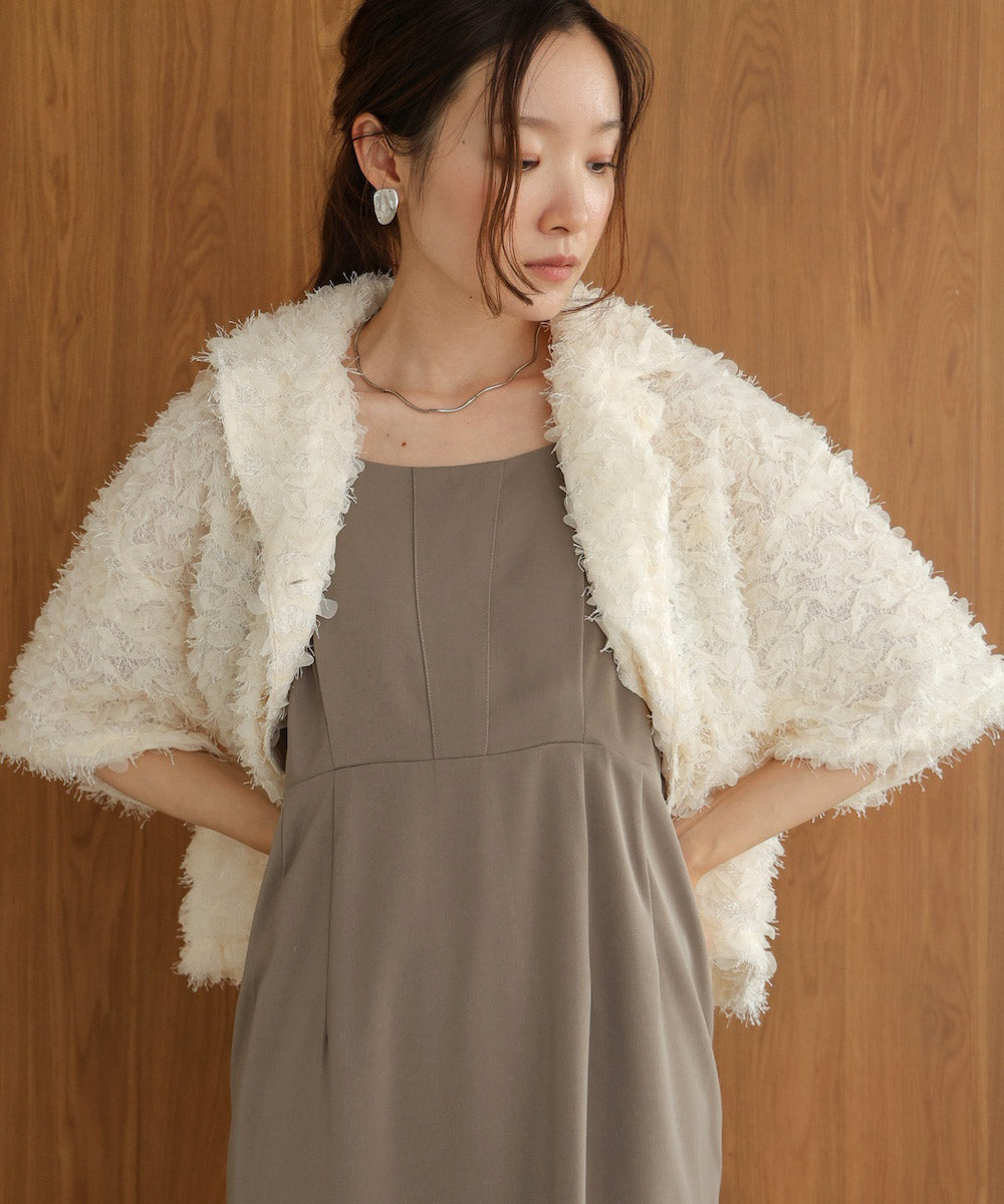 フリルジャガードシャツジャケット