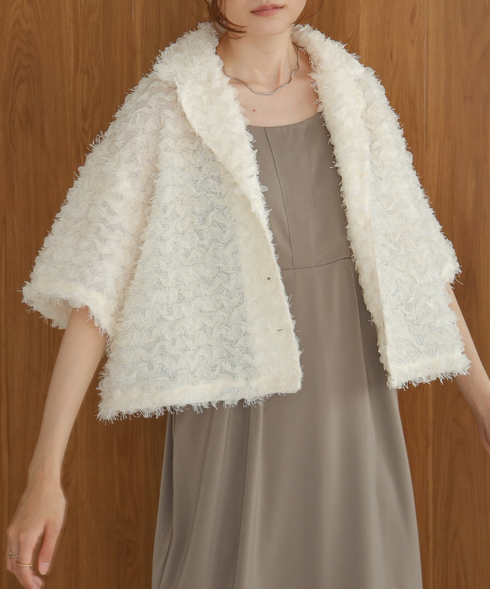 フリルジャガードシャツジャケット