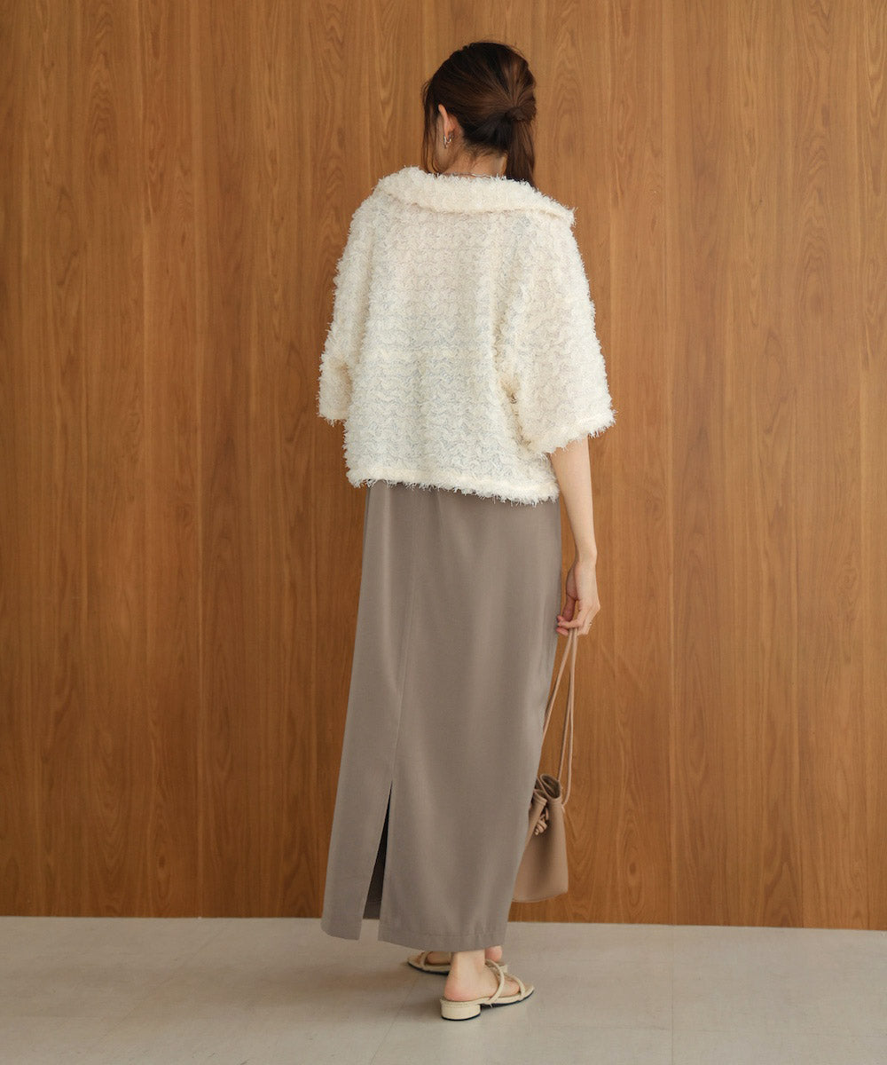 フリルジャガードシャツジャケット