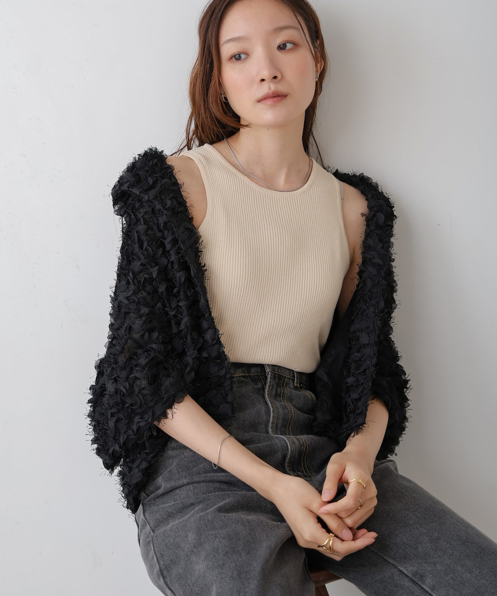 フリルジャガードシャツジャケット