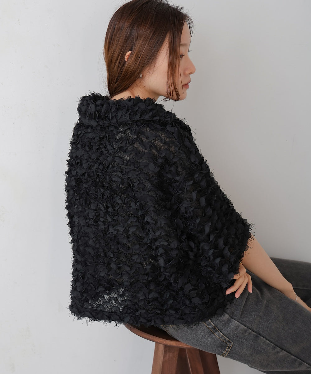 フリルジャガードシャツジャケット