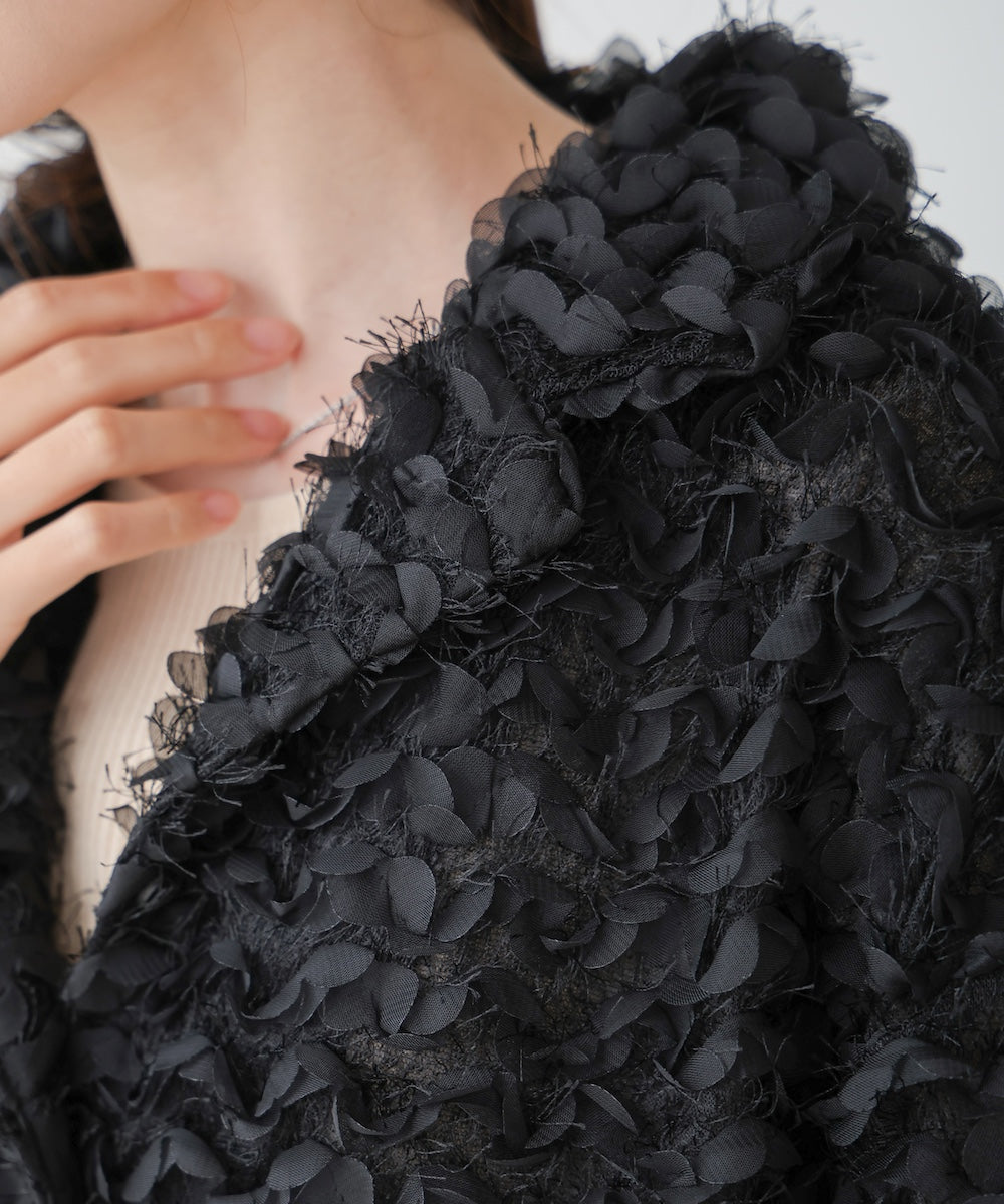 フリルジャガードシャツジャケット