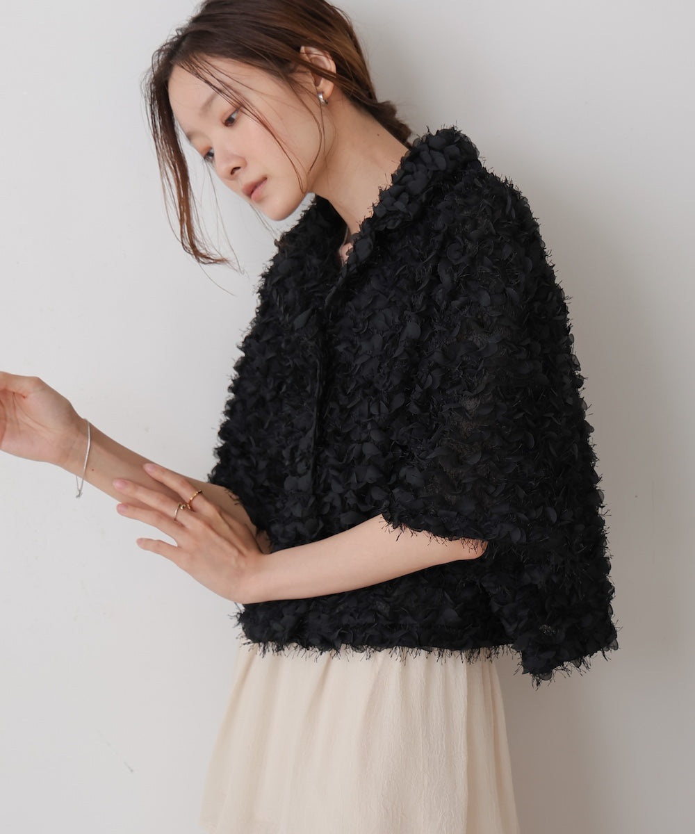 フリルジャガードシャツジャケット