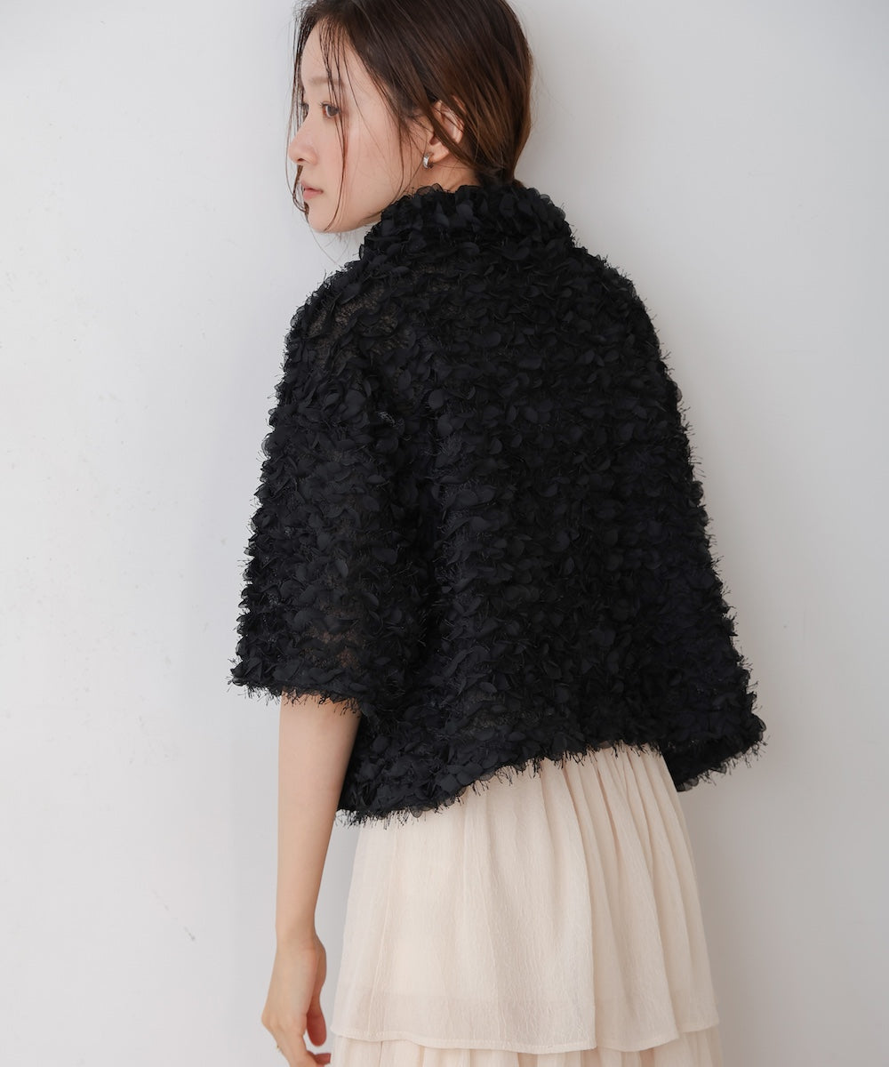 フリルジャガードシャツジャケット