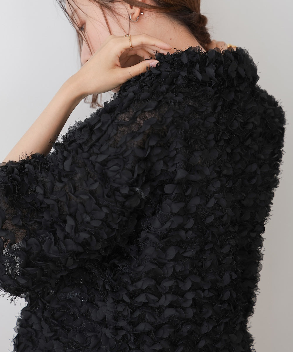 フリルジャガードシャツジャケット