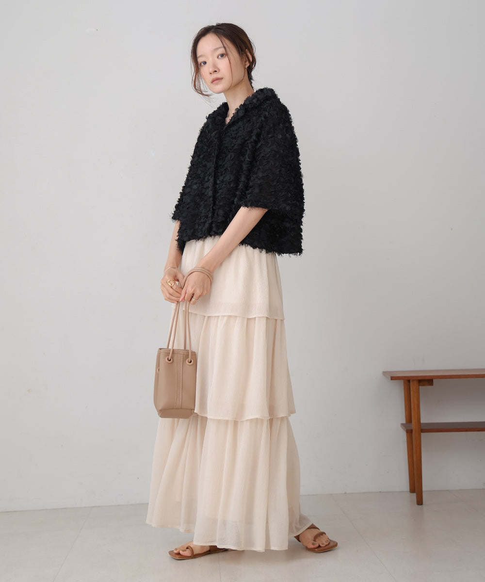 フリルジャガードシャツジャケット