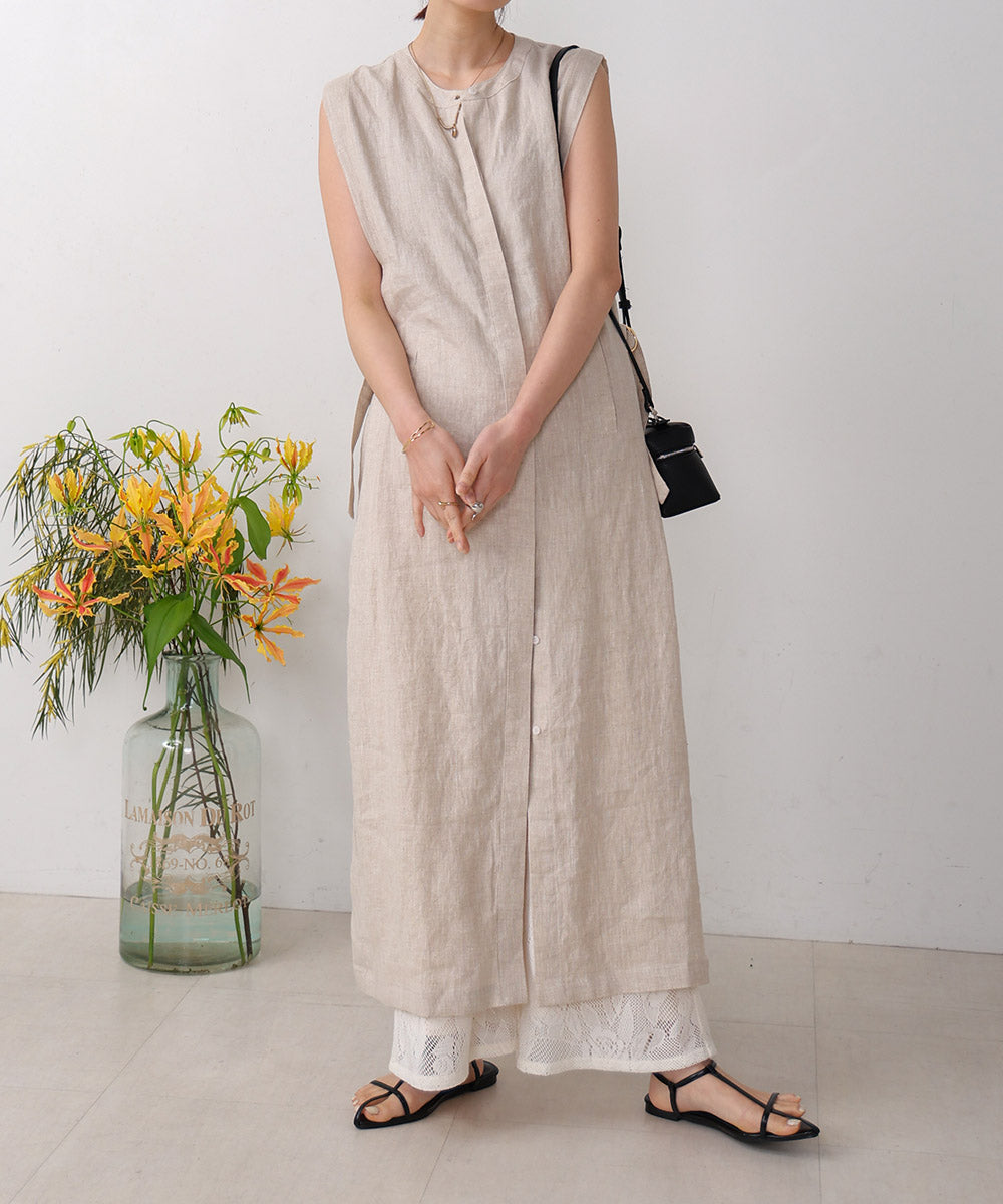 リネンタック切替ワンピース