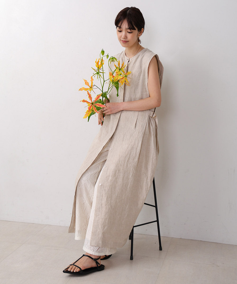 リネンタック切替ワンピース