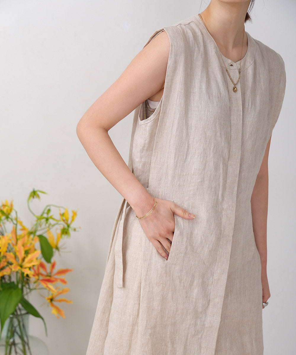 リネンタック切替ワンピース