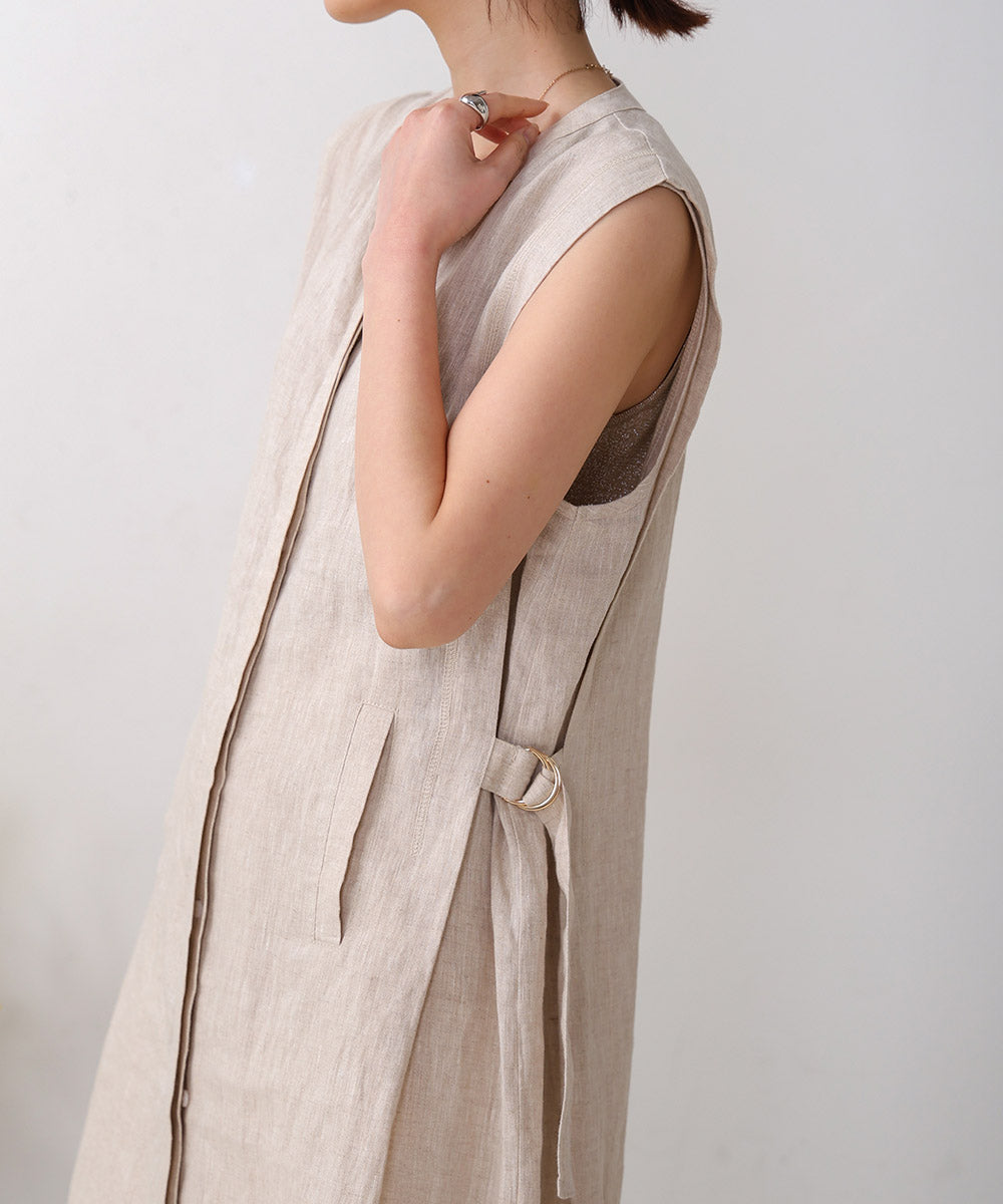 リネンタック切替ワンピース