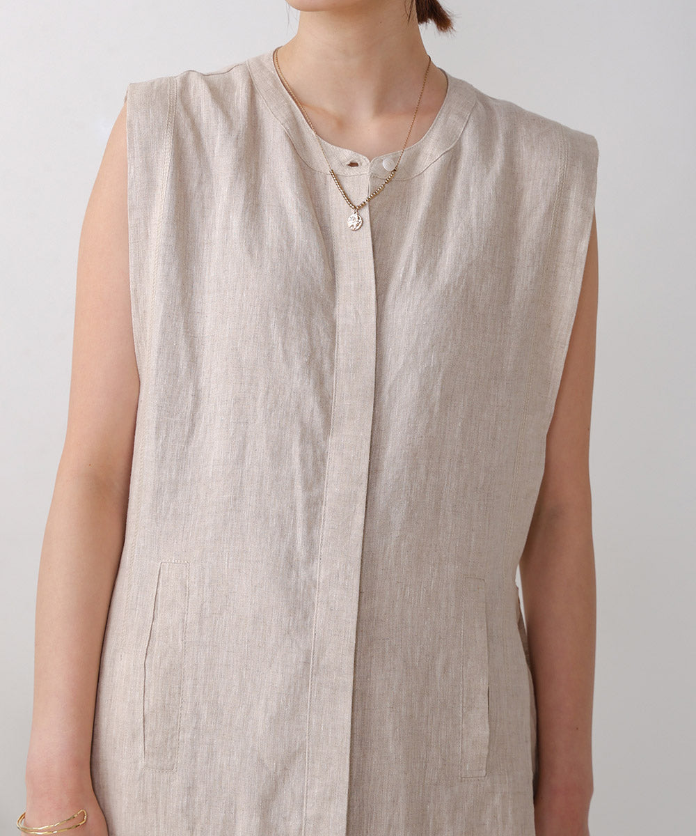 リネンタック切替ワンピース
