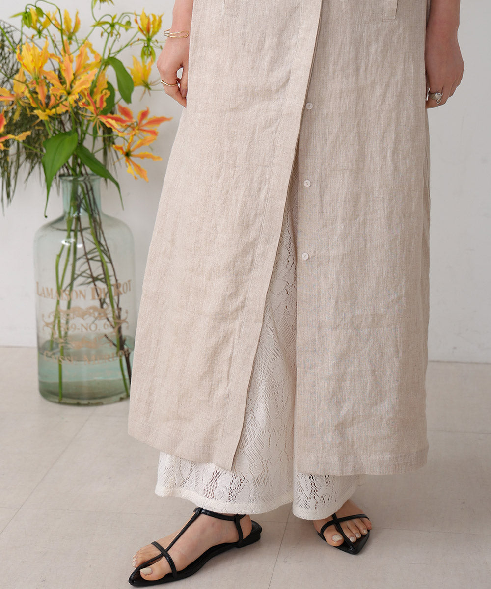 リネンタック切替ワンピース