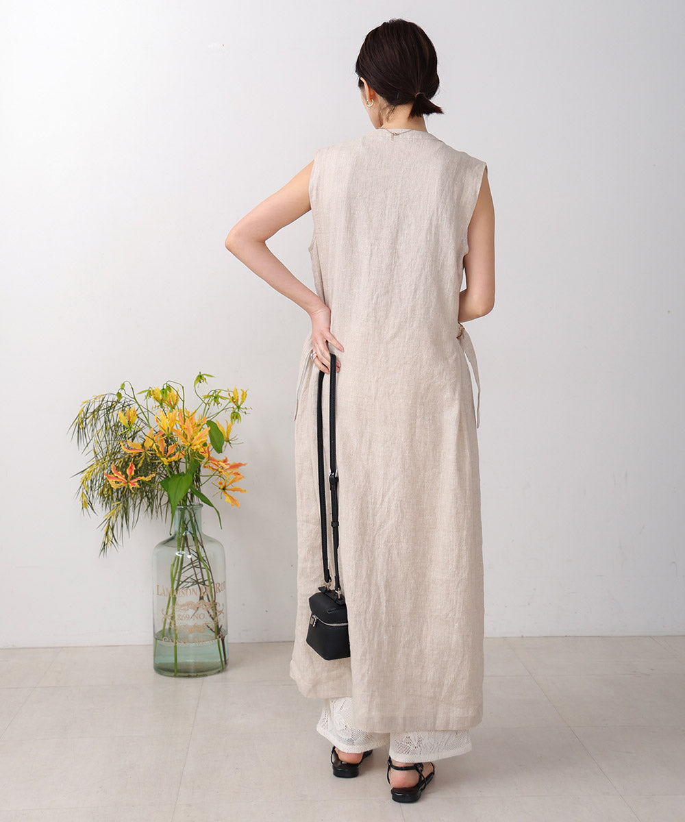 リネンタック切替ワンピース