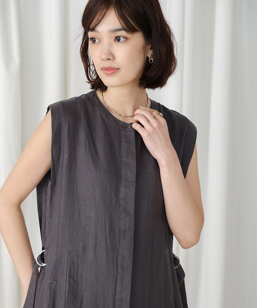 リネンタック切替ワンピース