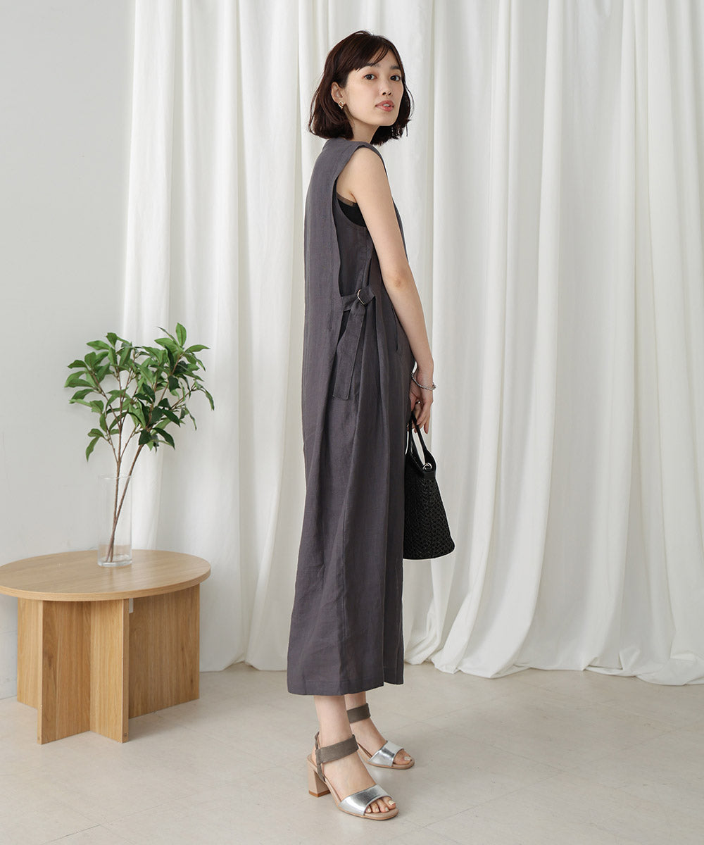 リネンタック切替ワンピース