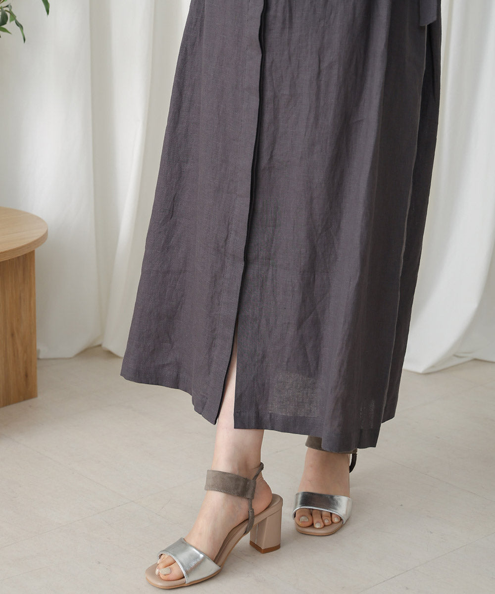 リネンタック切替ワンピース