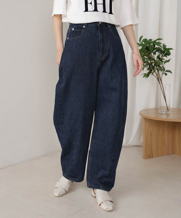 コクーンデニムパンツ