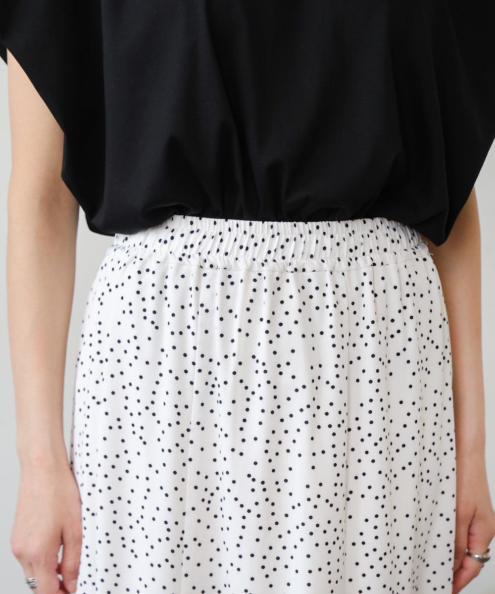 【WEB限定】ドットコンビギャザースカート