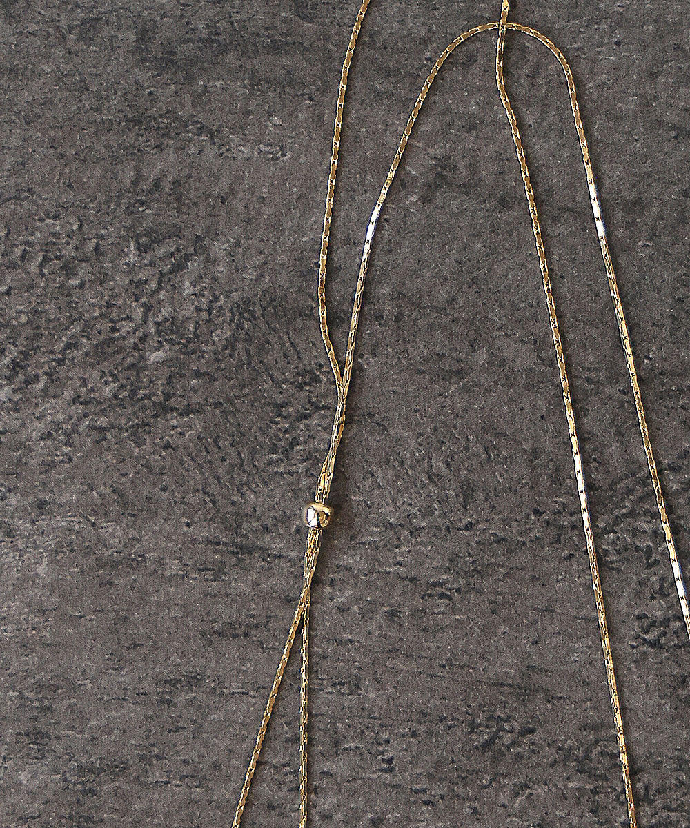 Wリングロングネックレス【メール便280円】