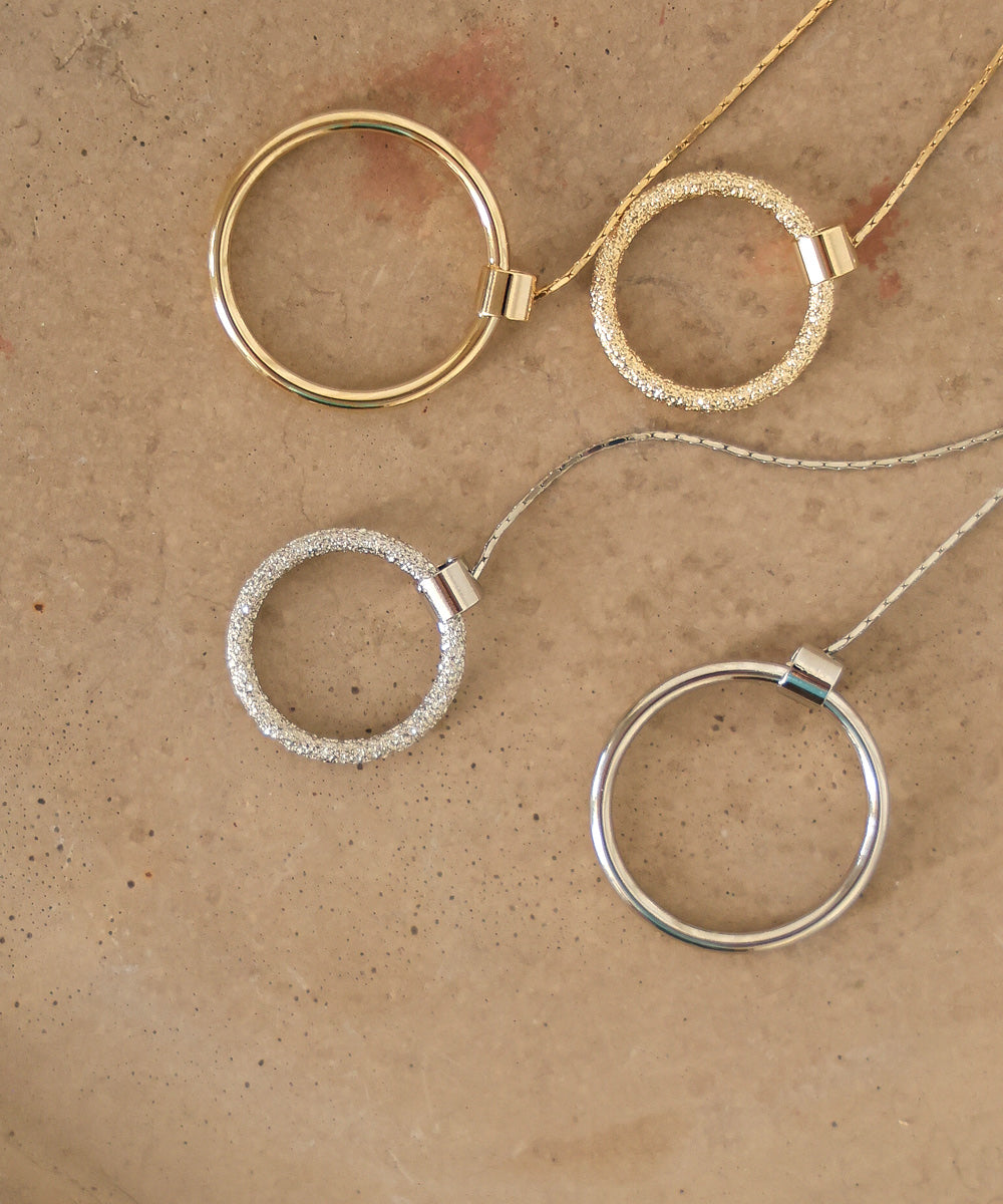 Wリングロングネックレス【メール便280円】