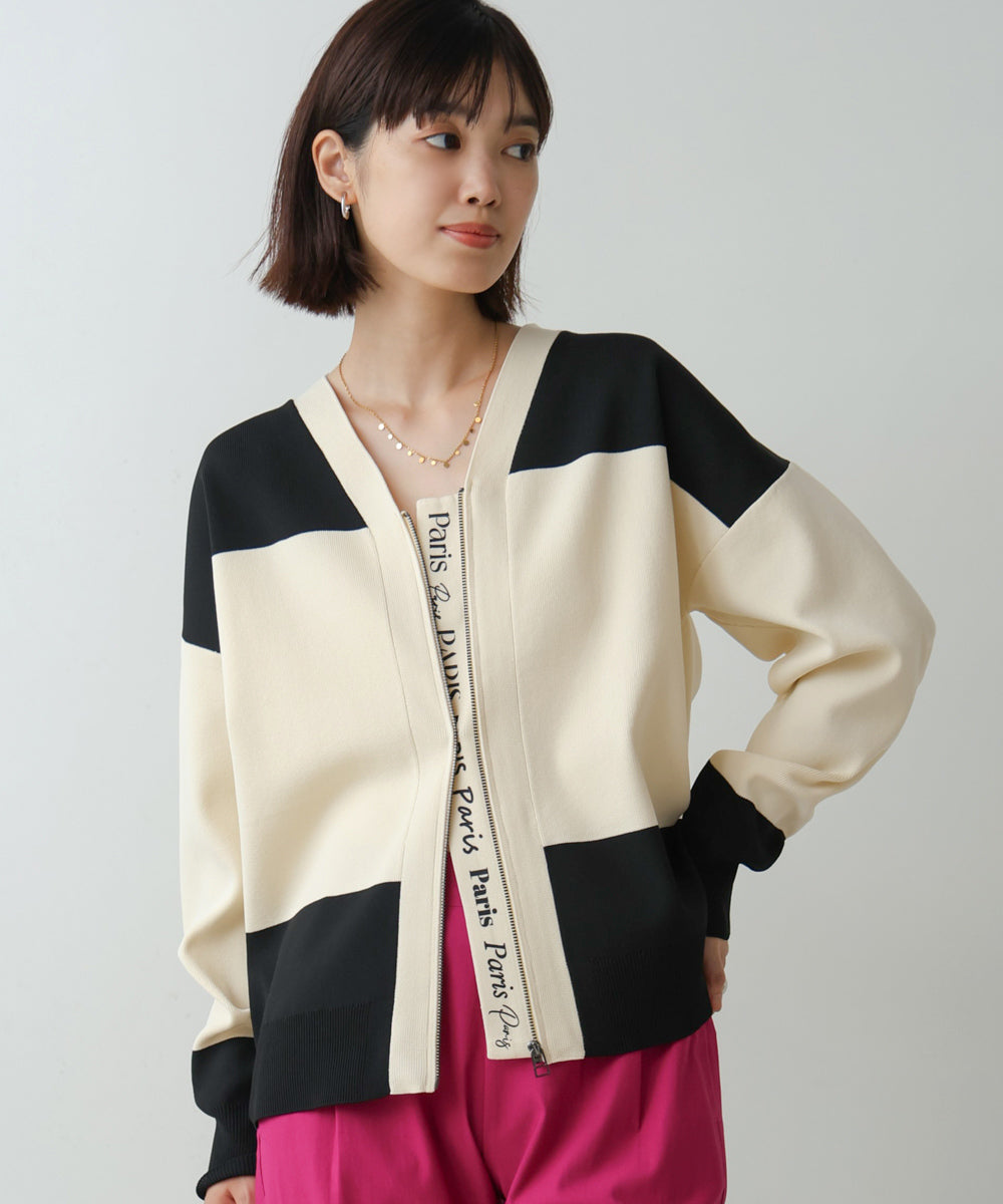 超軽量ロゴZIPカーディガン