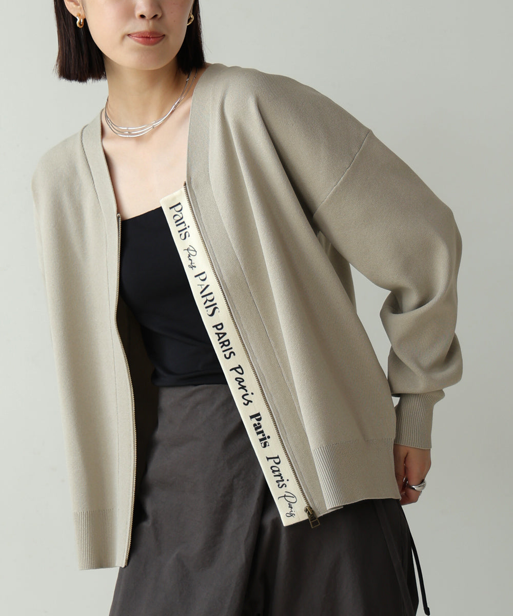 超軽量ロゴZIPカーディガン