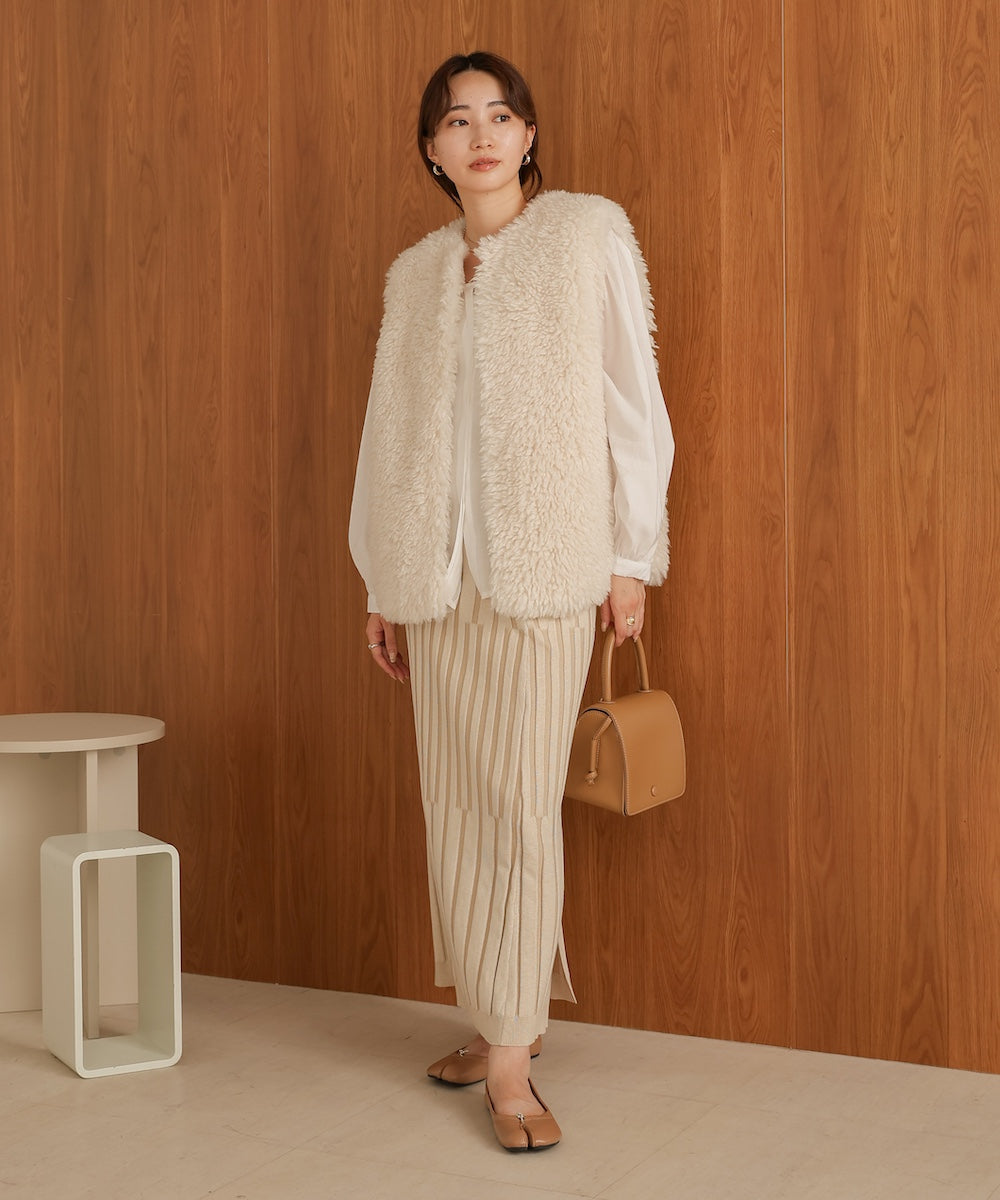 ファーセットキルティングコート