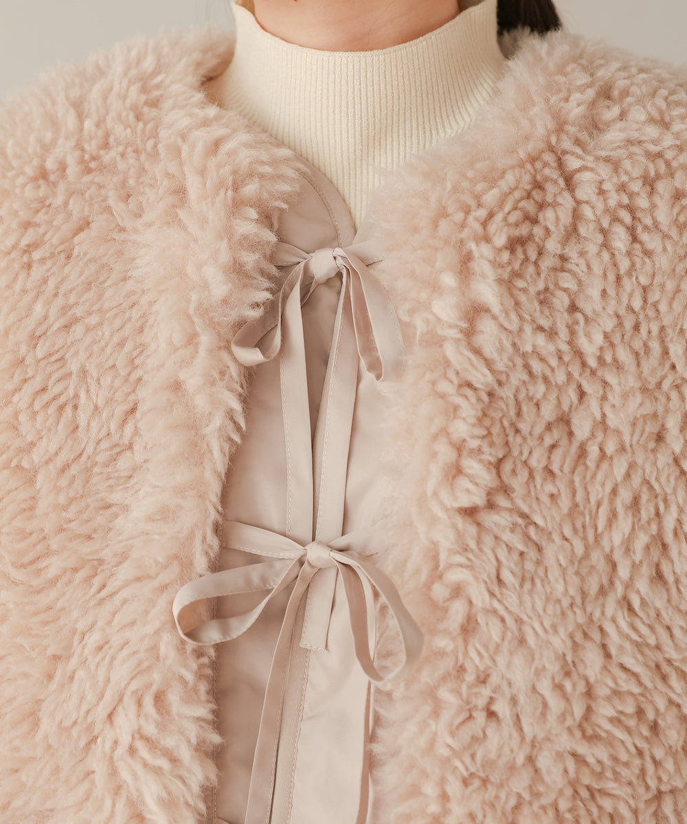 ファーセットキルティングコート