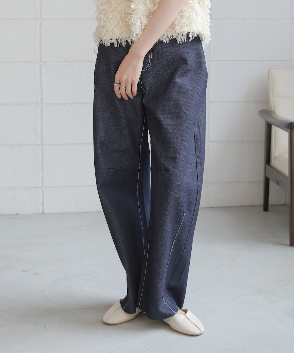 【S・Mサイズ展開あり】カーブデニムパンツ