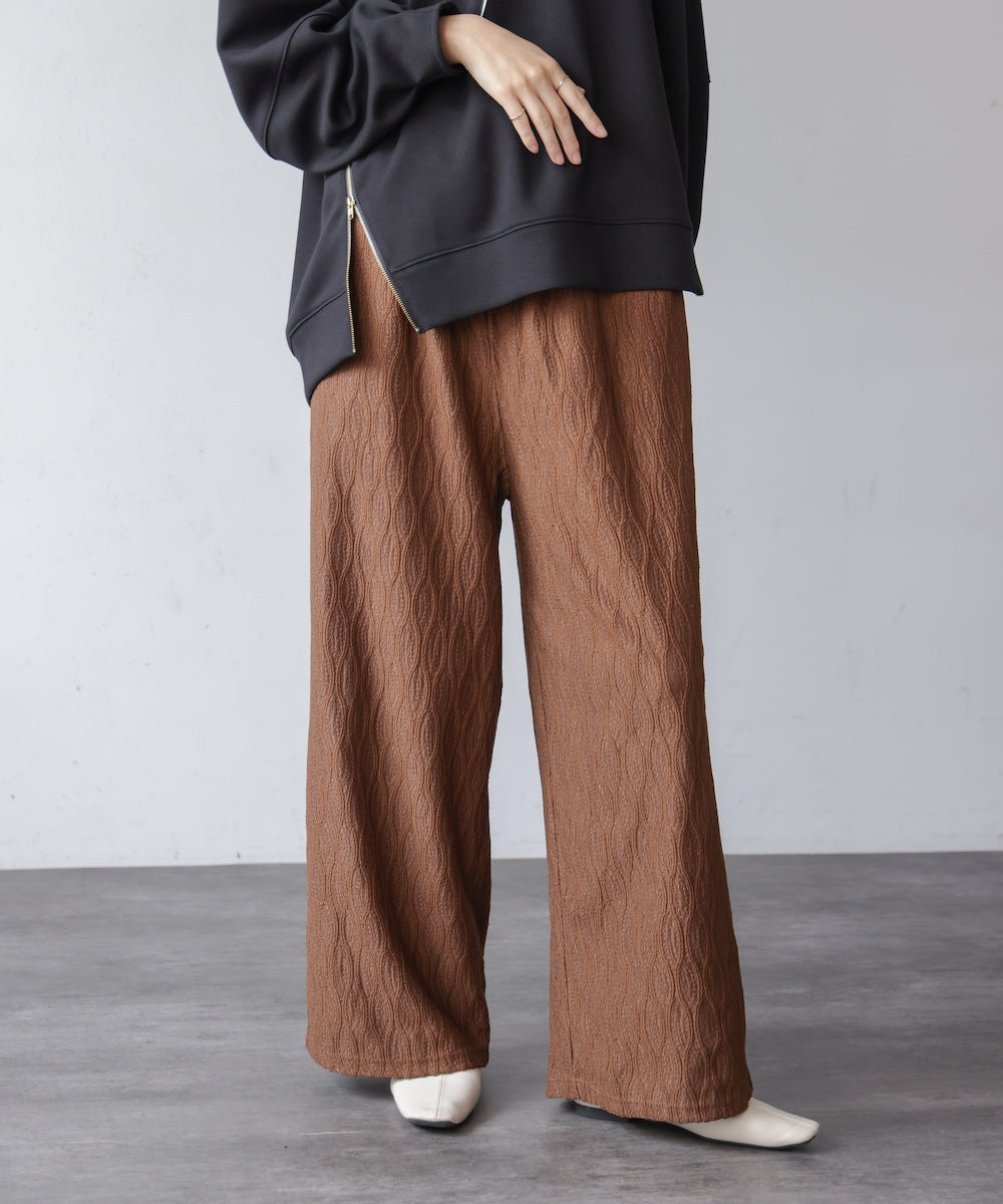 ナミ柄ジャガードパンツ