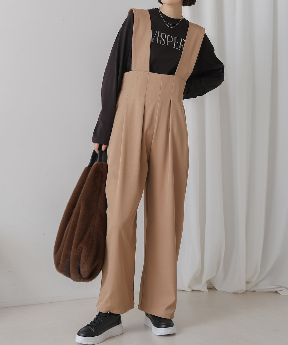 【WEB限定】ハイウエストサロペット