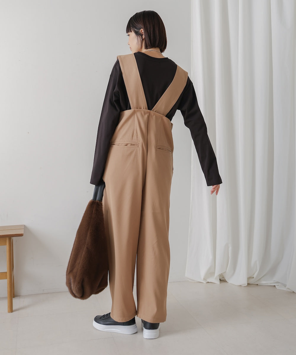 【WEB限定】ハイウエストサロペット