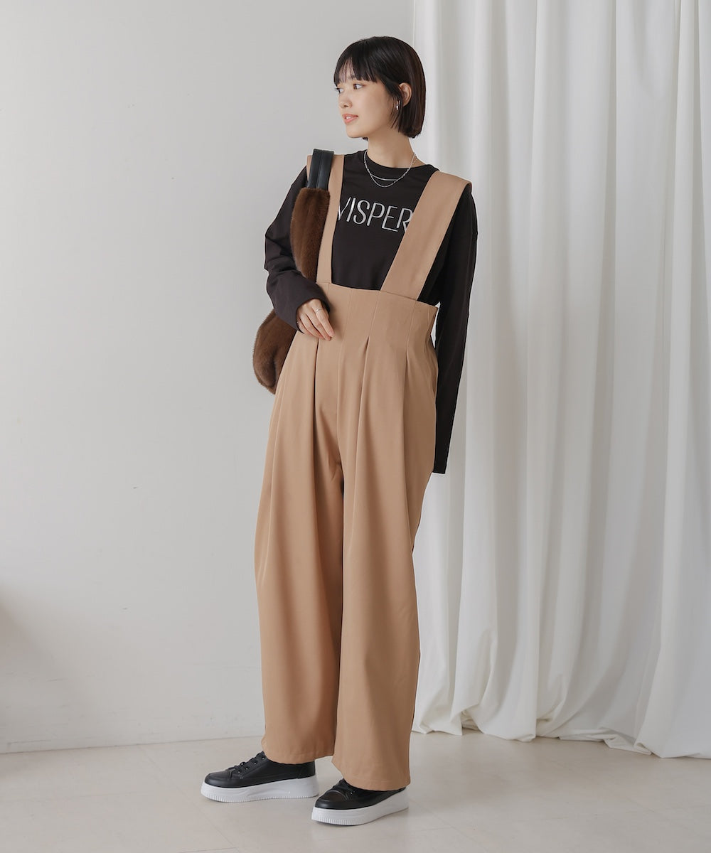 【WEB限定】ハイウエストサロペット