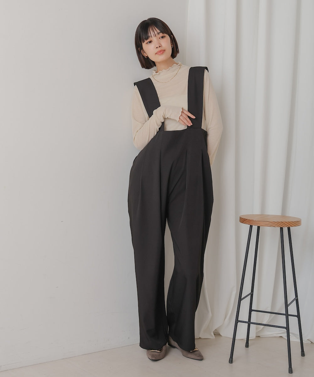 【WEB限定】ハイウエストサロペット