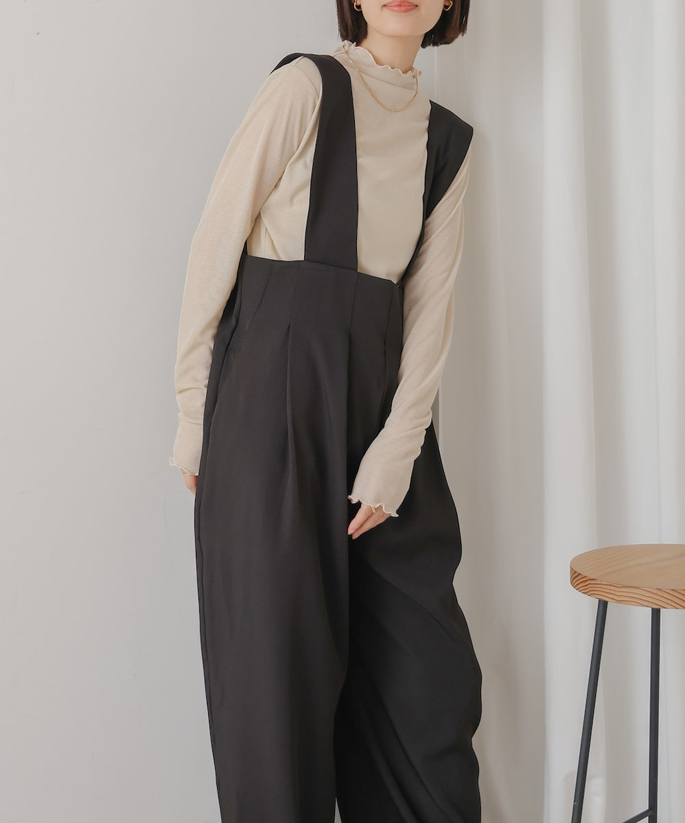 【WEB限定】ハイウエストサロペット