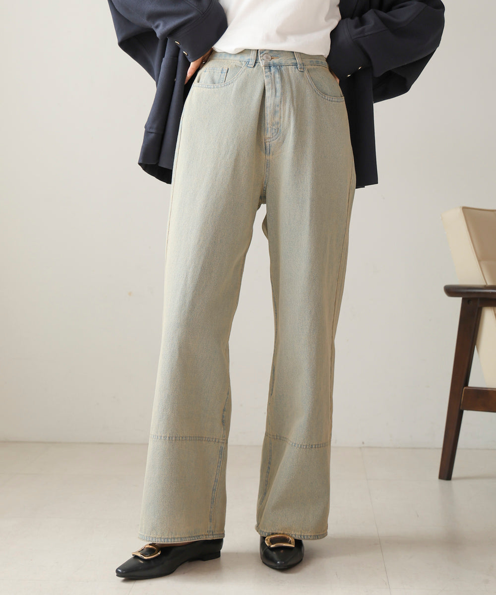 【WEB限定】ケミカルウォッシュワイドデニムパンツ