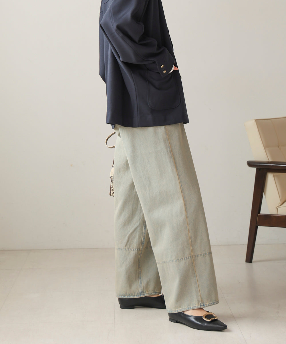 【WEB限定】ケミカルウォッシュワイドデニムパンツ