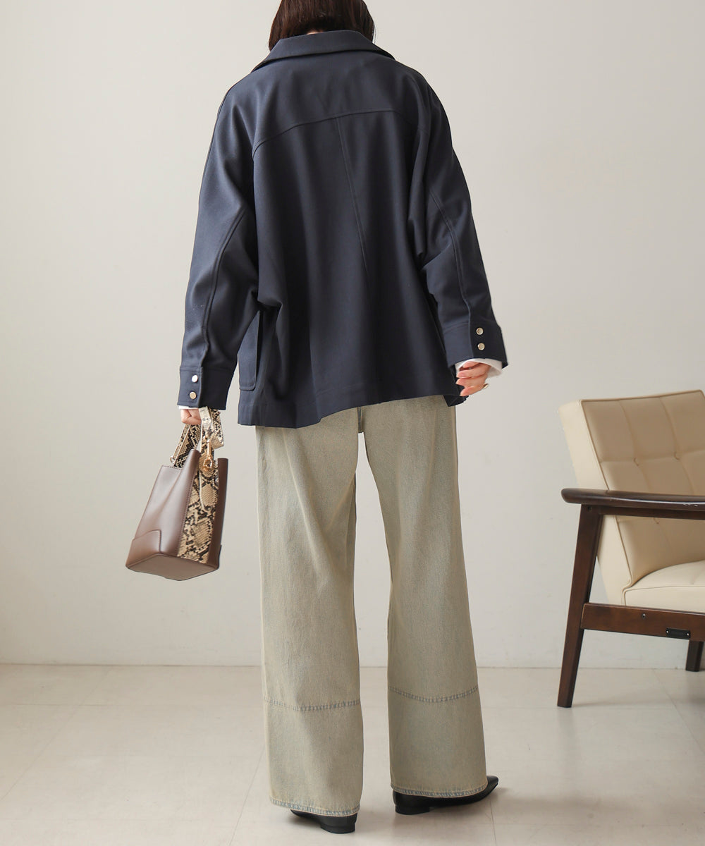 【WEB限定】ケミカルウォッシュワイドデニムパンツ