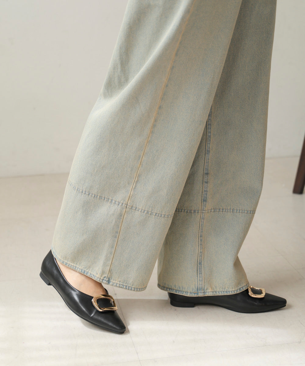 【WEB限定】ケミカルウォッシュワイドデニムパンツ