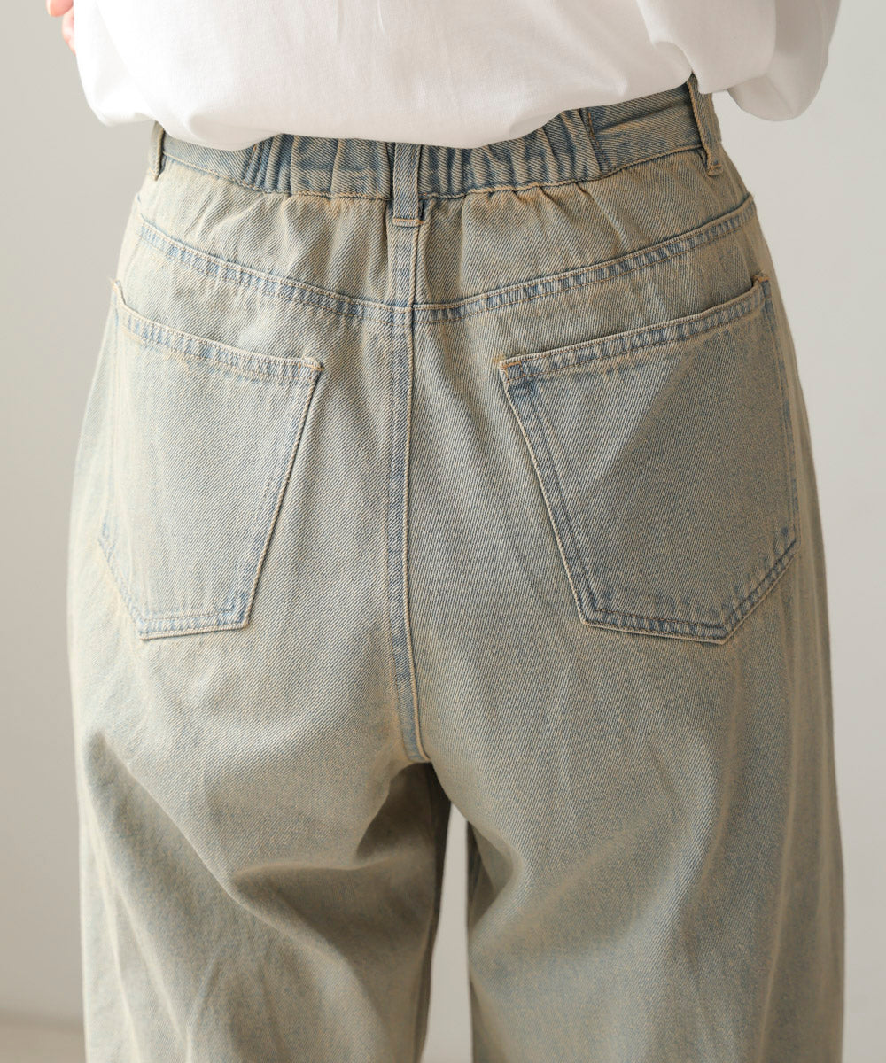 【WEB限定】ケミカルウォッシュワイドデニムパンツ