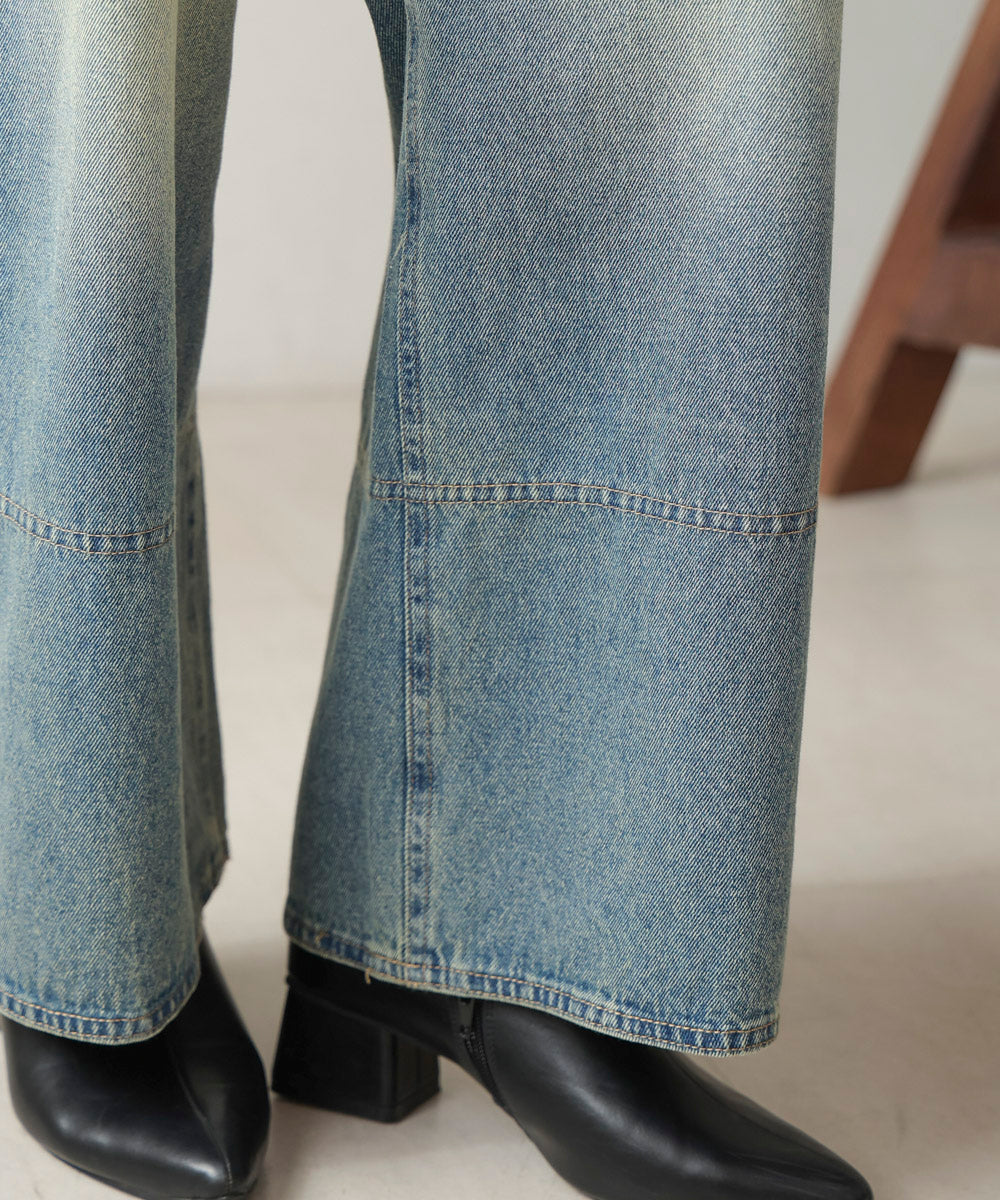 【WEB限定】ケミカルウォッシュワイドデニムパンツ