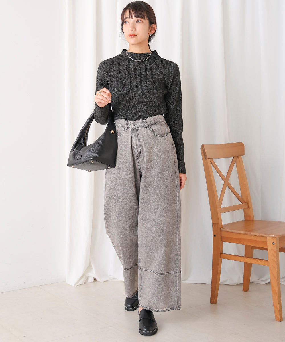 【WEB限定】ケミカルウォッシュワイドデニムパンツ