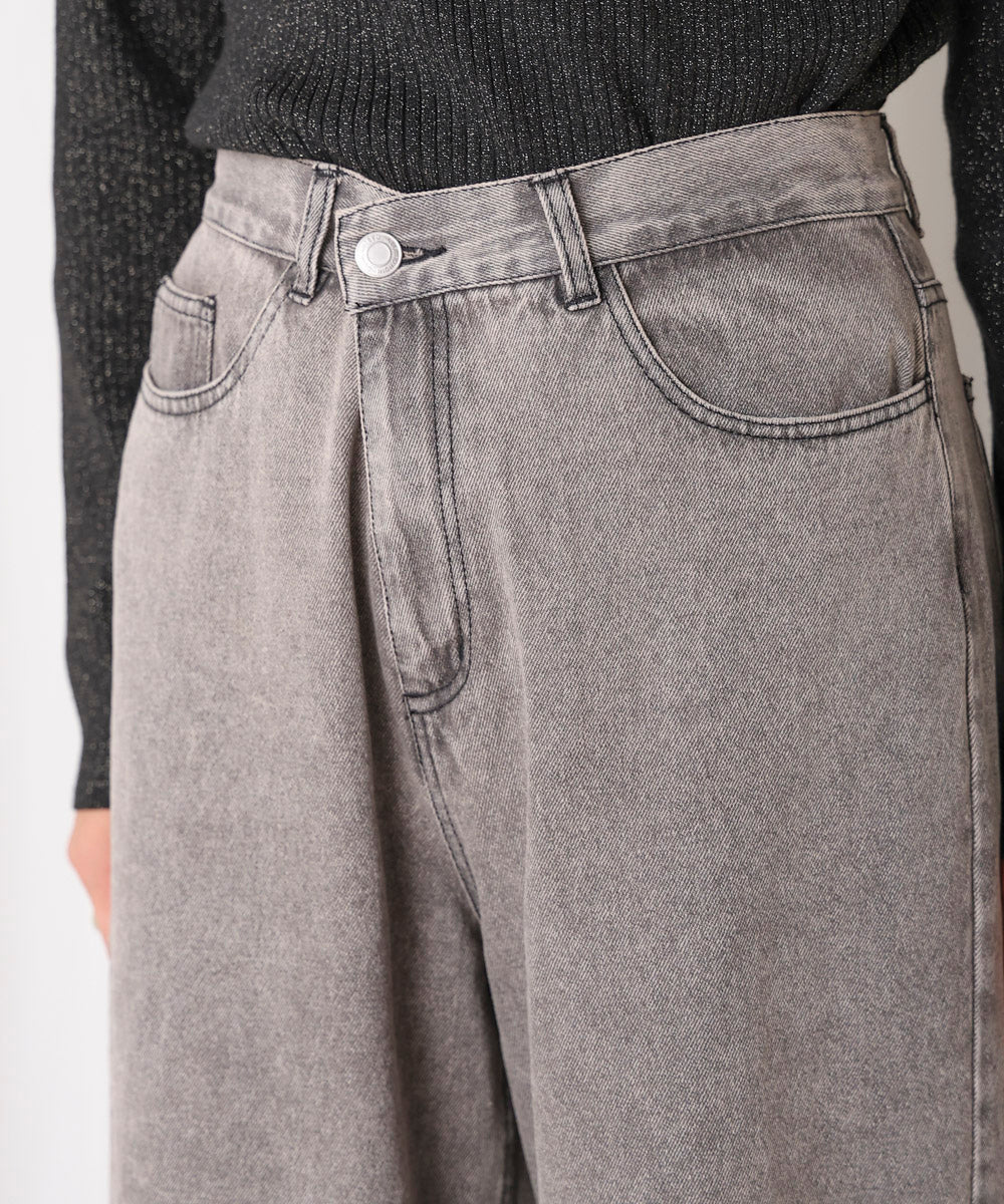 【WEB限定】ケミカルウォッシュワイドデニムパンツ