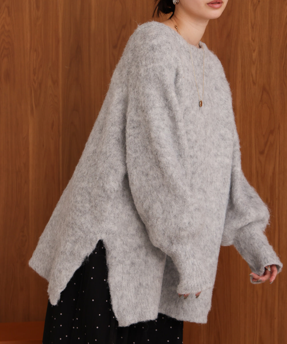 モヘアタッチニット2WAYプルオーバー