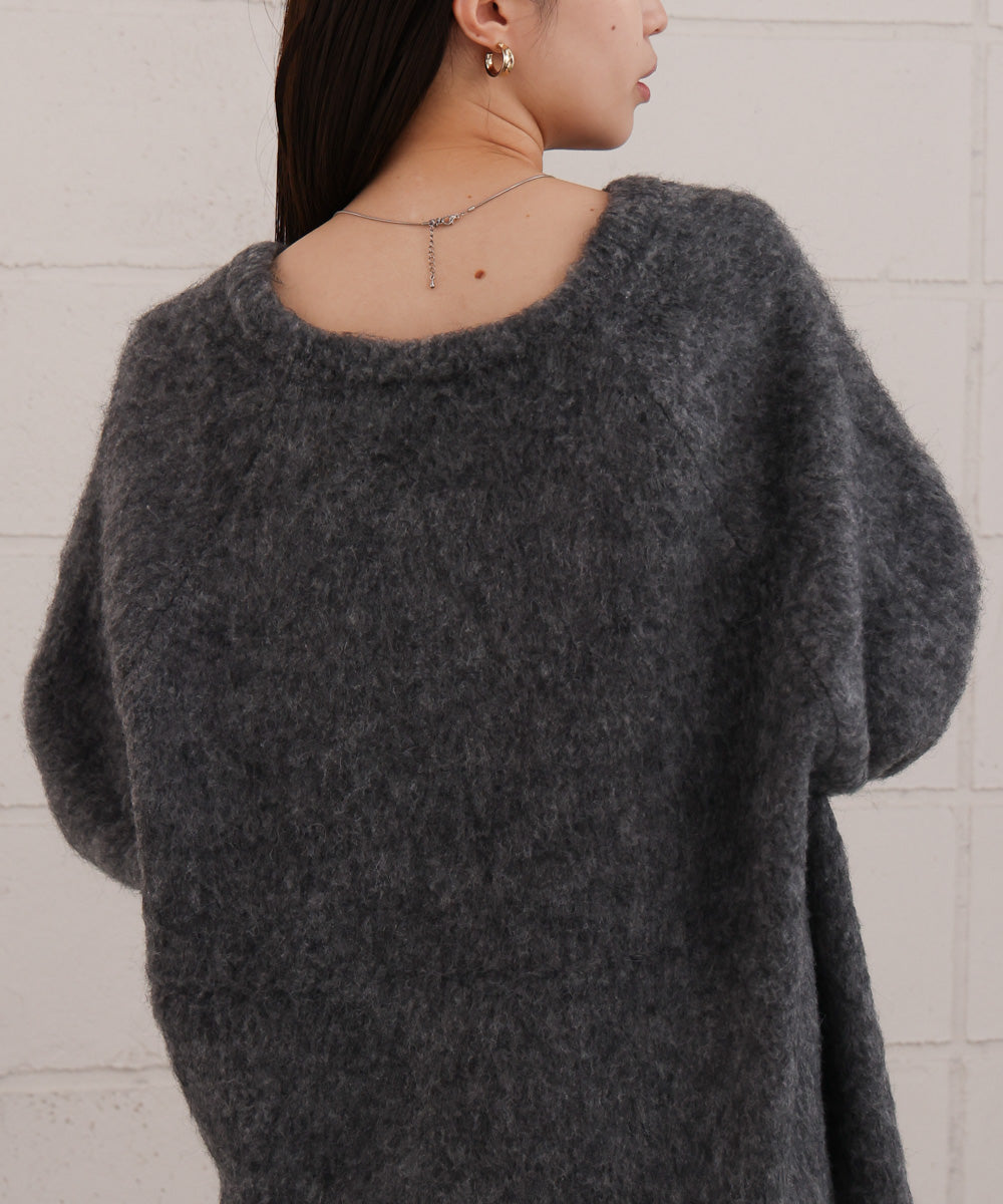 モヘアタッチニット2WAYプルオーバー