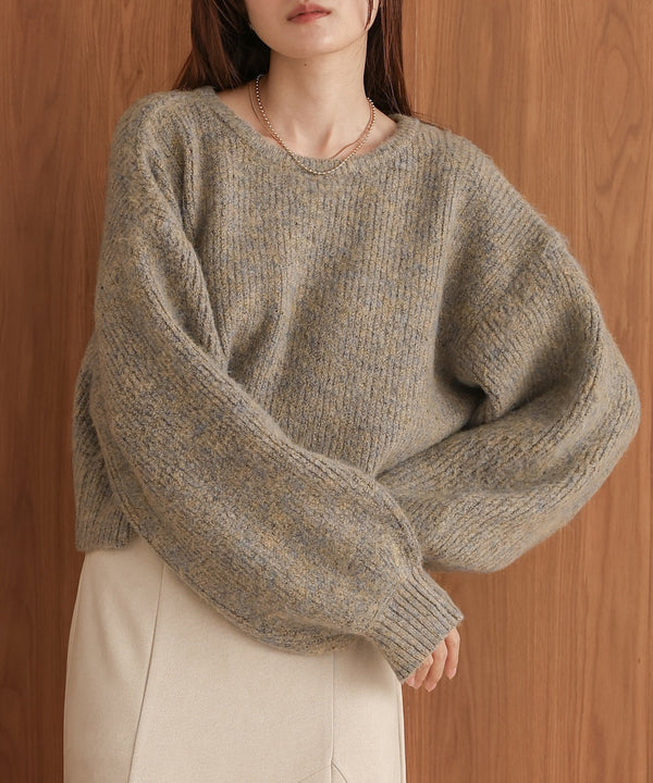 ミックスシャギープルオーバー