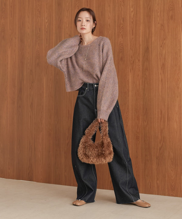 ミックスシャギープルオーバー