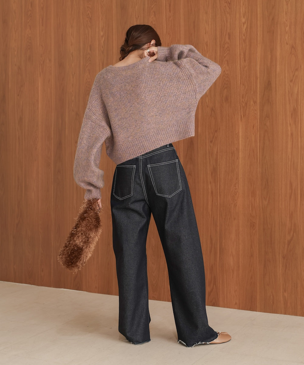 ミックスシャギープルオーバー