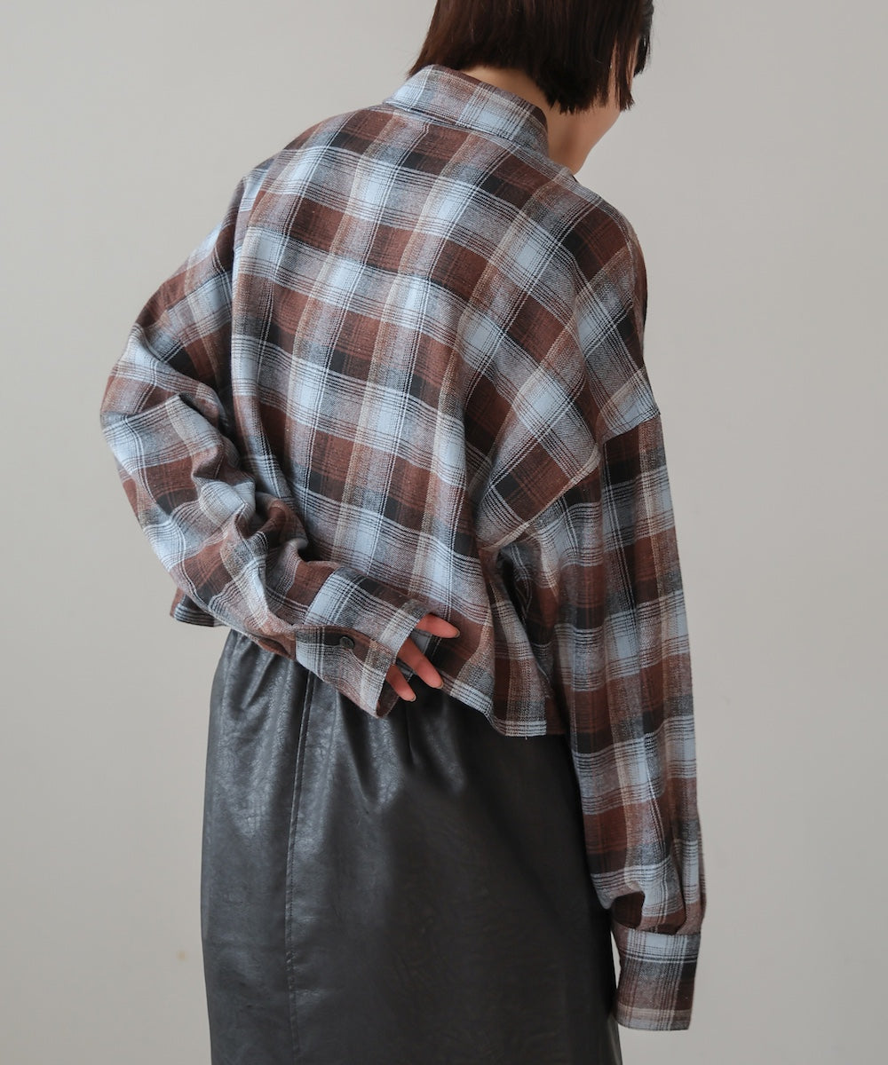 【WEB限定】チェック柄ショートシャツ